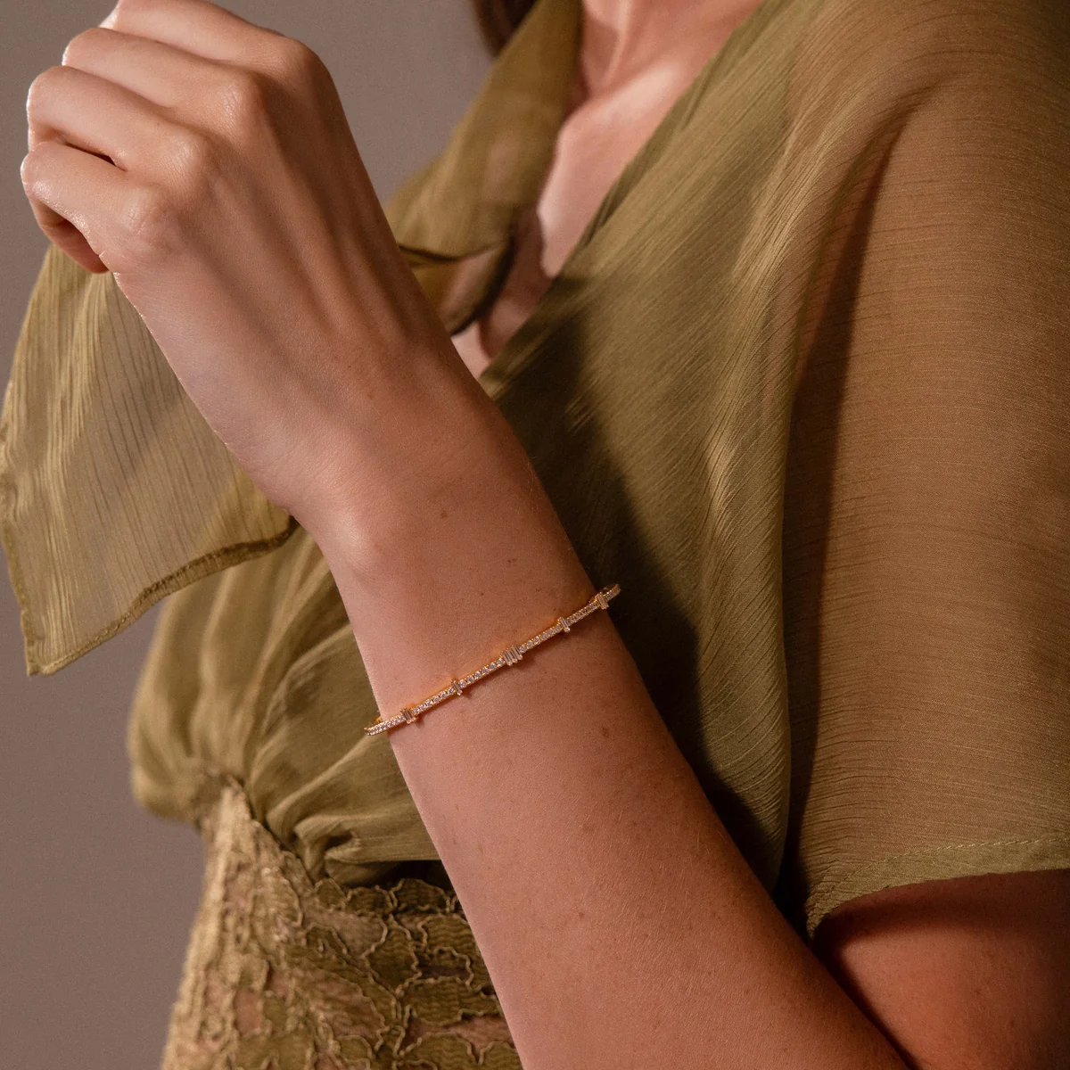 Classic Diamond Bangle Pair — view 5