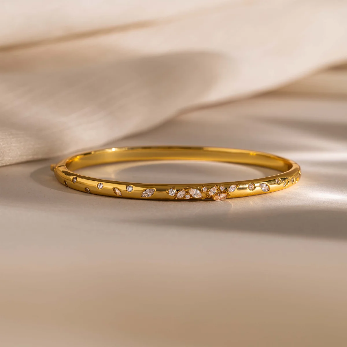 Delicate Diamond Bangle