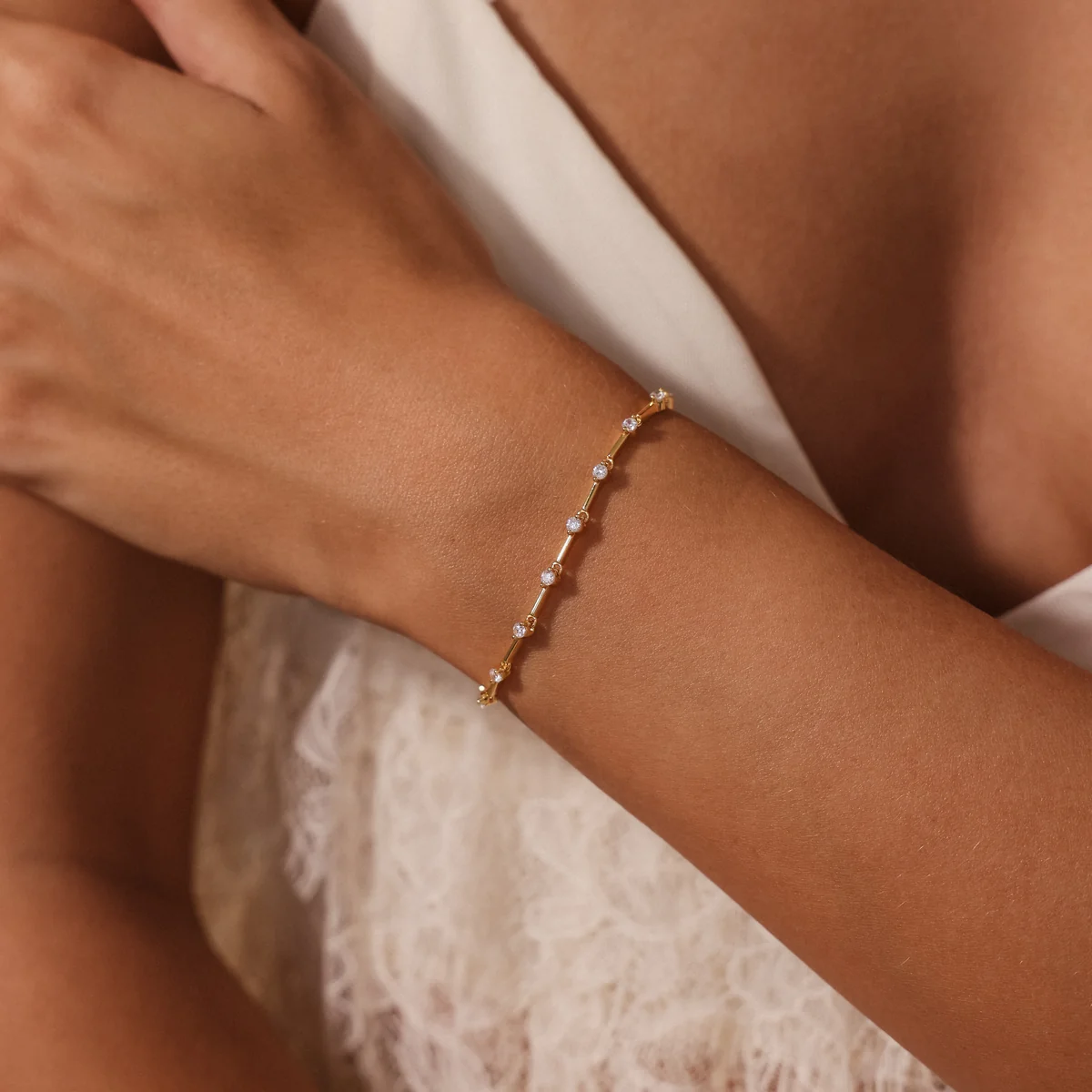 Slim Diamond Bangle — view 5