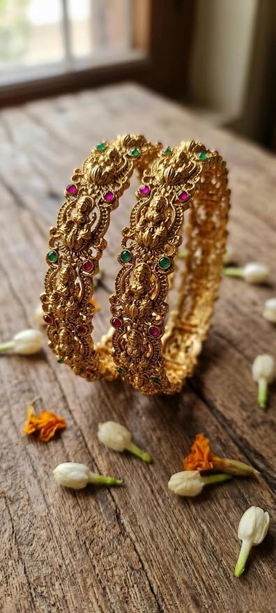 Antique Temple Bangle Pair — view 3
