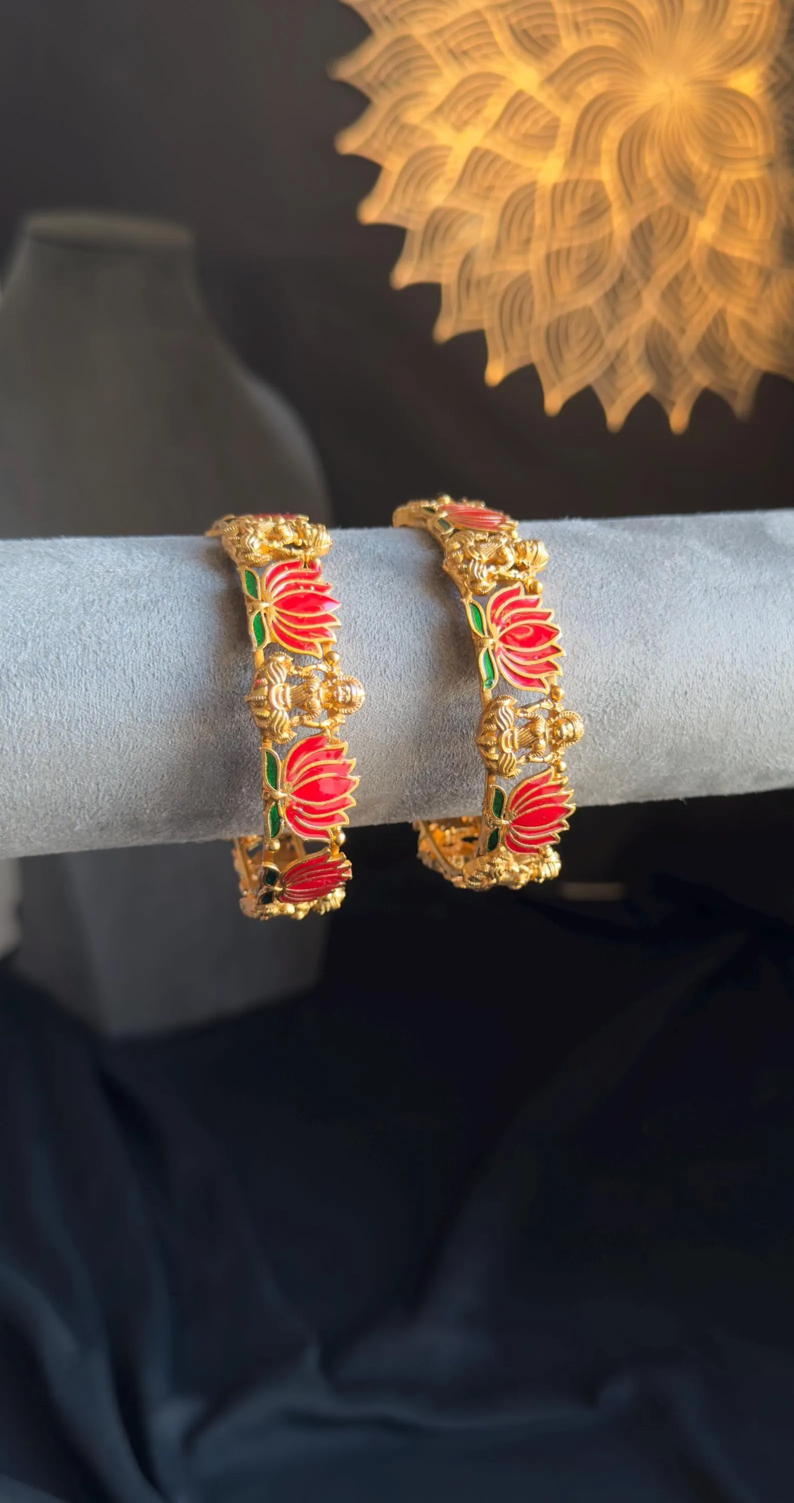 Temple Motif Bangle Set