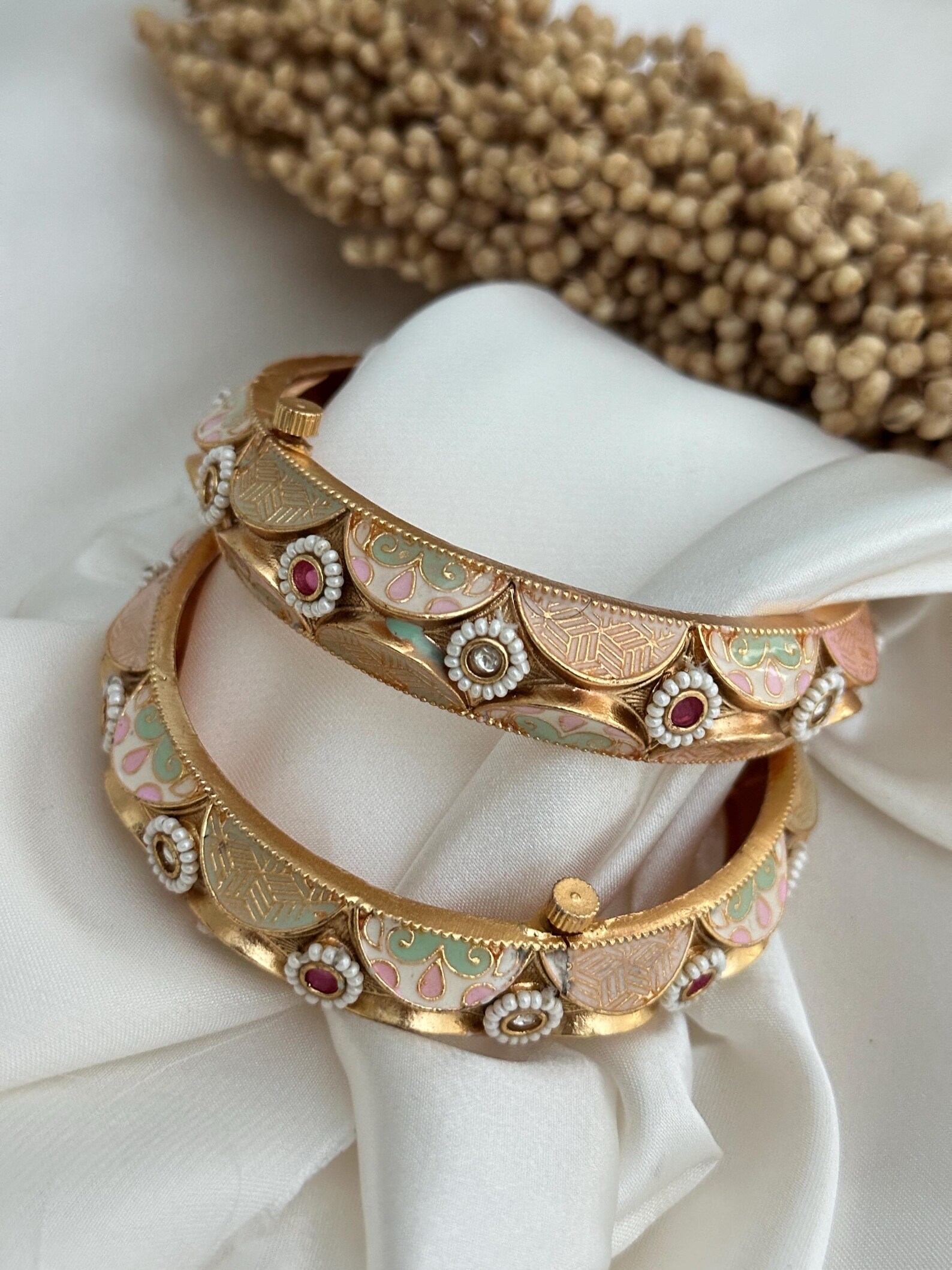 Royal Enamel Bangle Pair — view 2