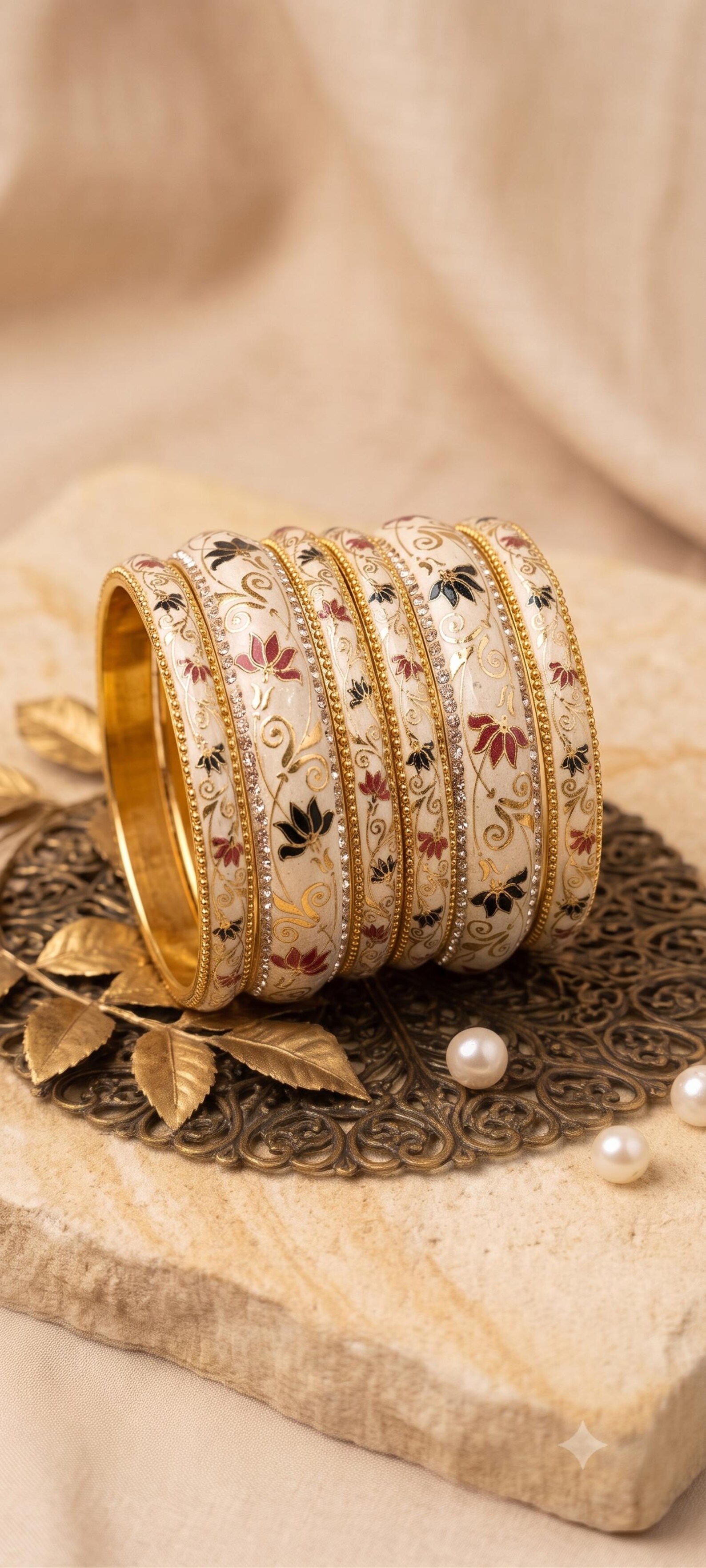 Floral Enamel Bangle