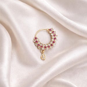 Kundan Clip-On Nath