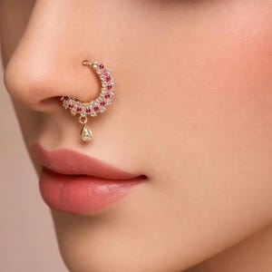 Kundan Clip-On Nath — view 2