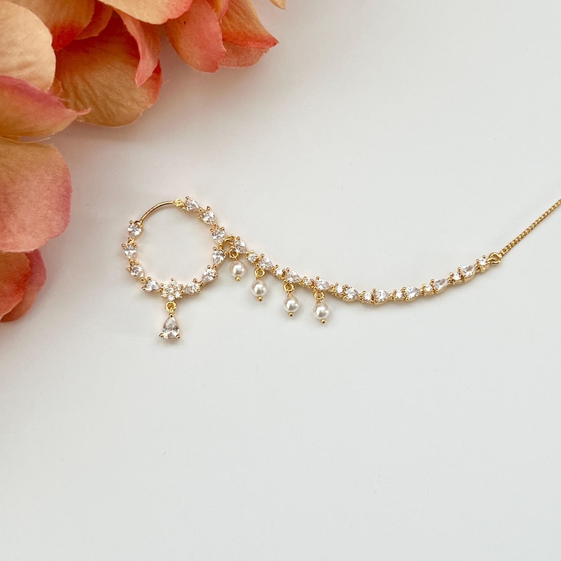 Elegant Clip-On Bridal Nath