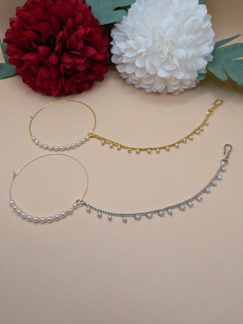 Pearl Drop Clip Nath — view 2