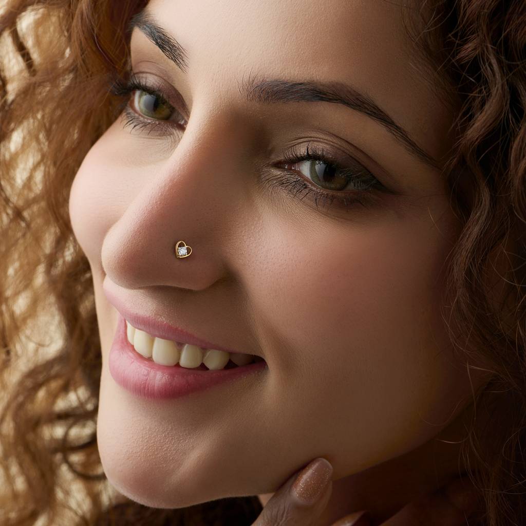 Petite Solitaire Nose Stud — view 2