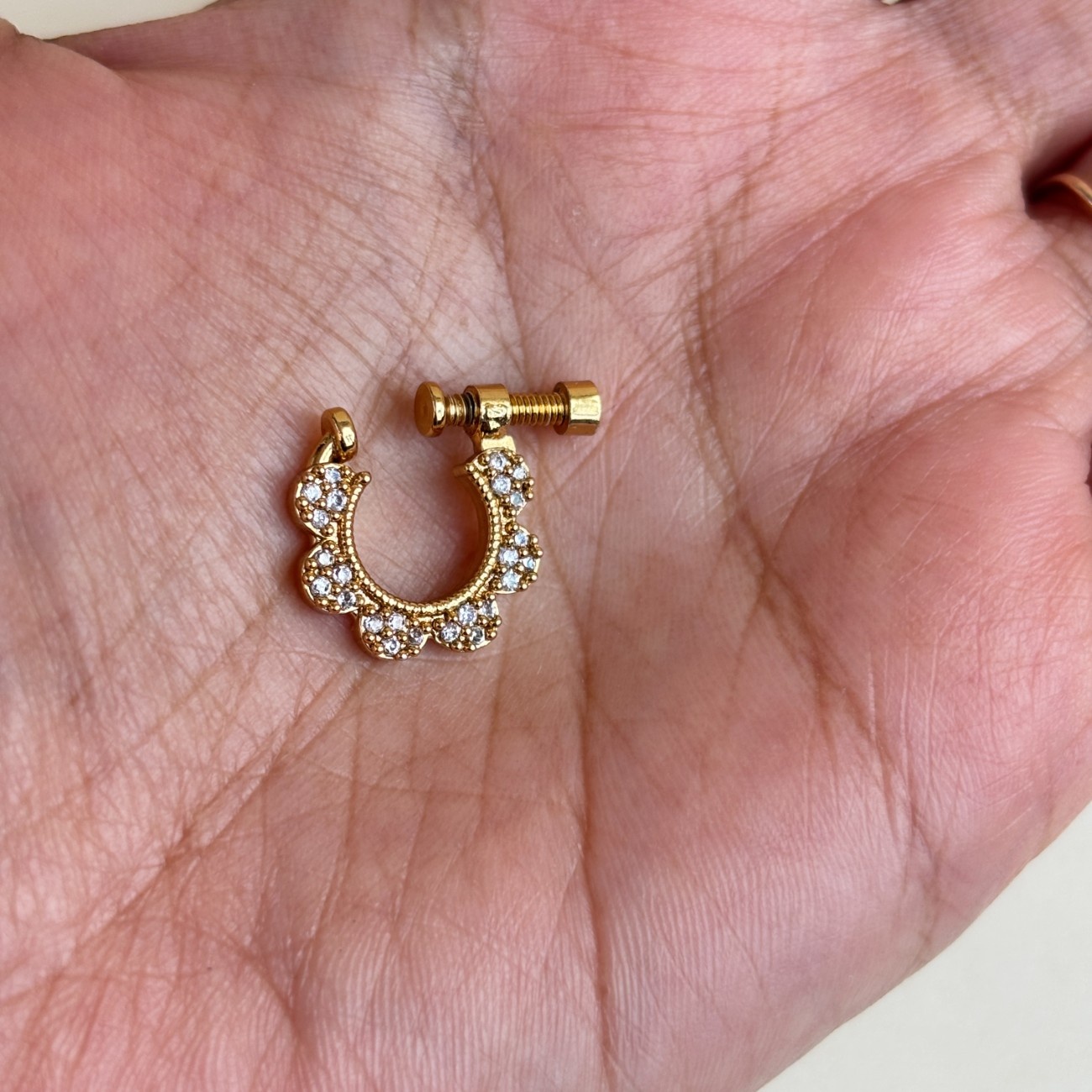 Minimal Gold Nose Pin — view 3