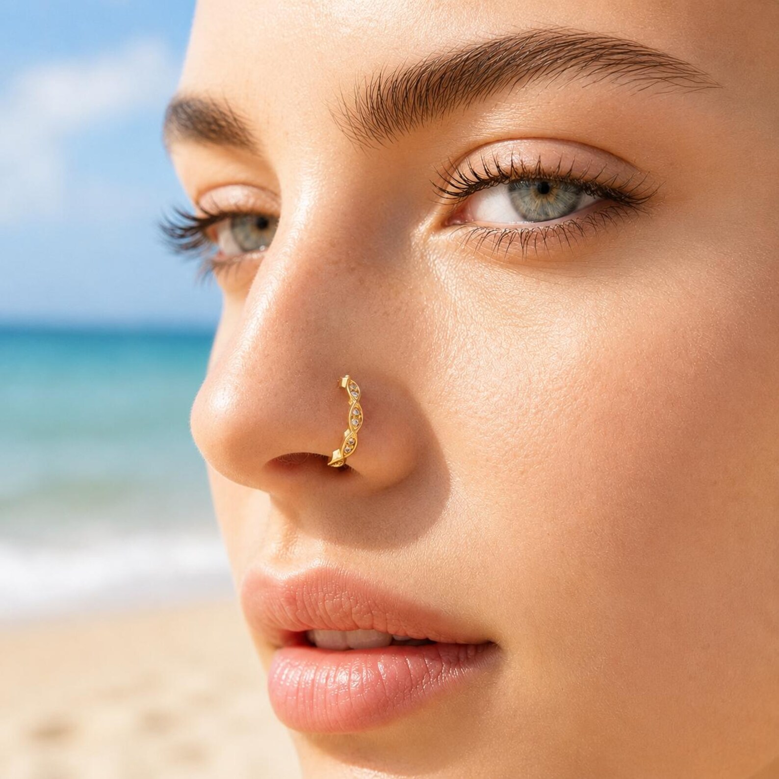Sleek Minimal Nose Hoop