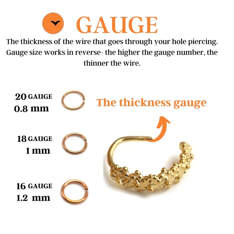 Thin Gold Nose Hoop — view 6