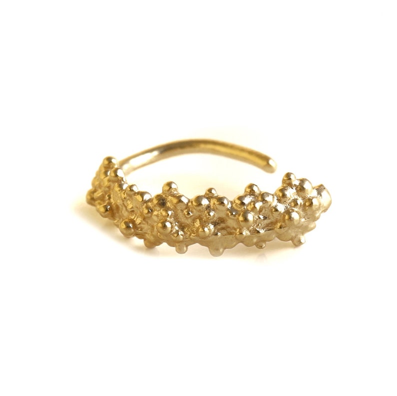 Thin Gold Nose Hoop — view 2
