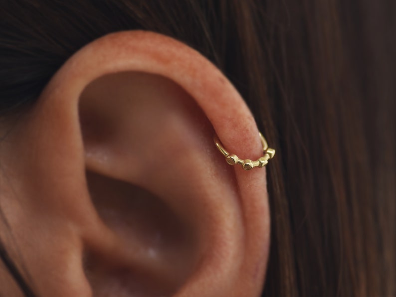 Simple Gold Nose Hoop — view 3