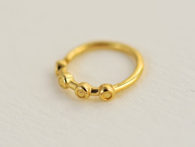 Simple Gold Nose Hoop — view 2