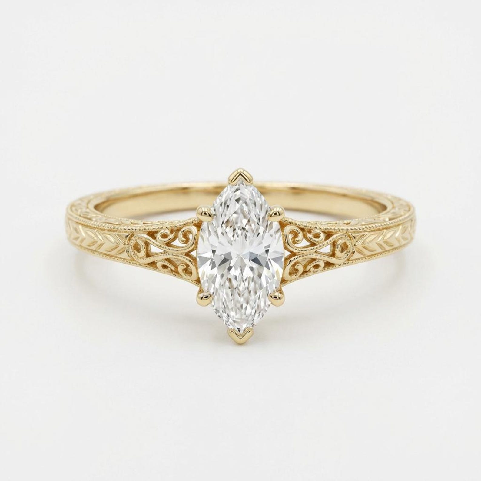 Modern Prong Solitaire Ring