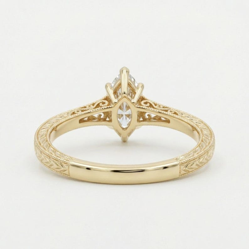 Modern Prong Solitaire Ring — view 3