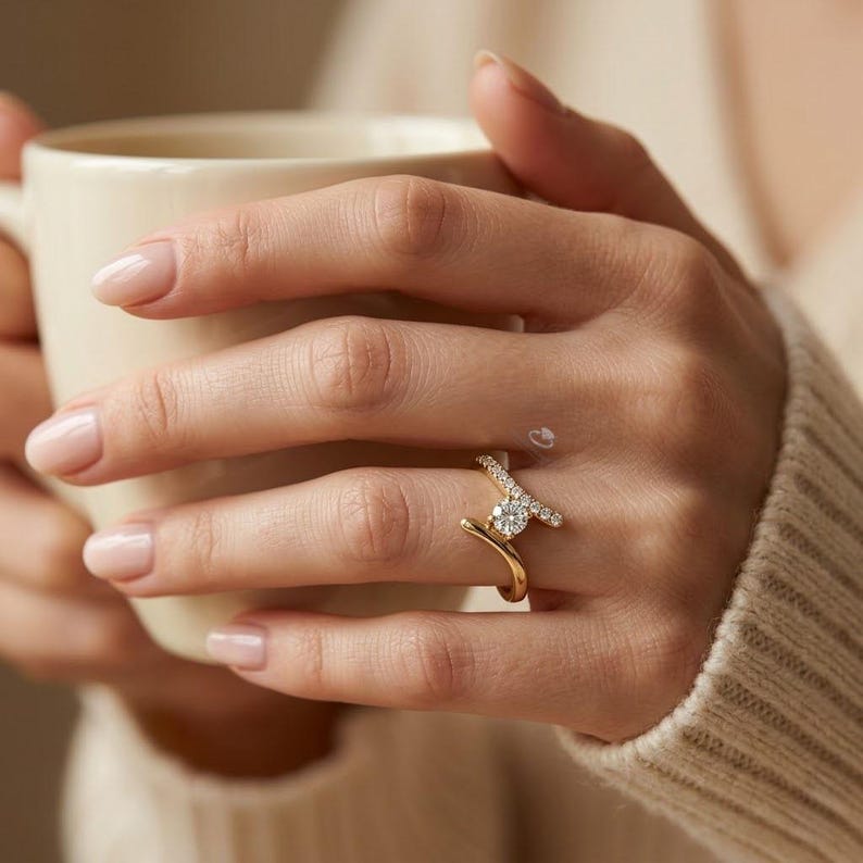 Elegant Halo Ring — view 7