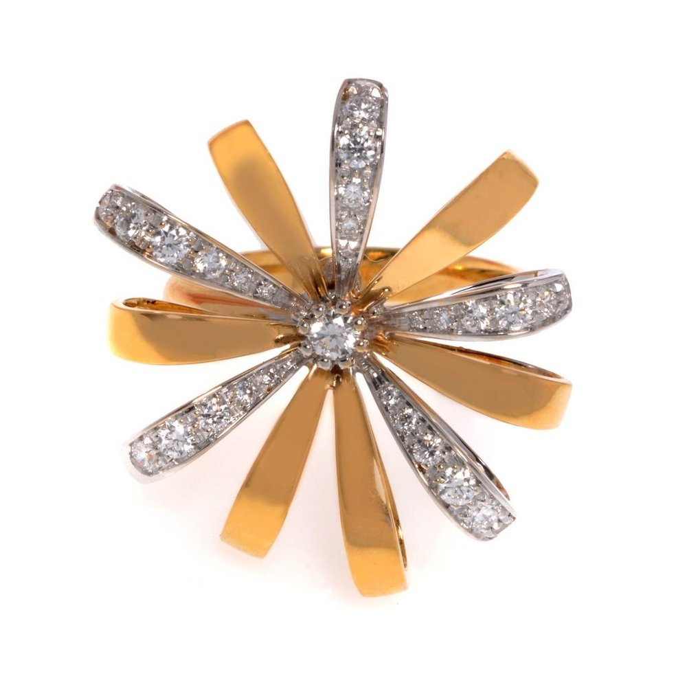 Floral Diamond Ring — view 3