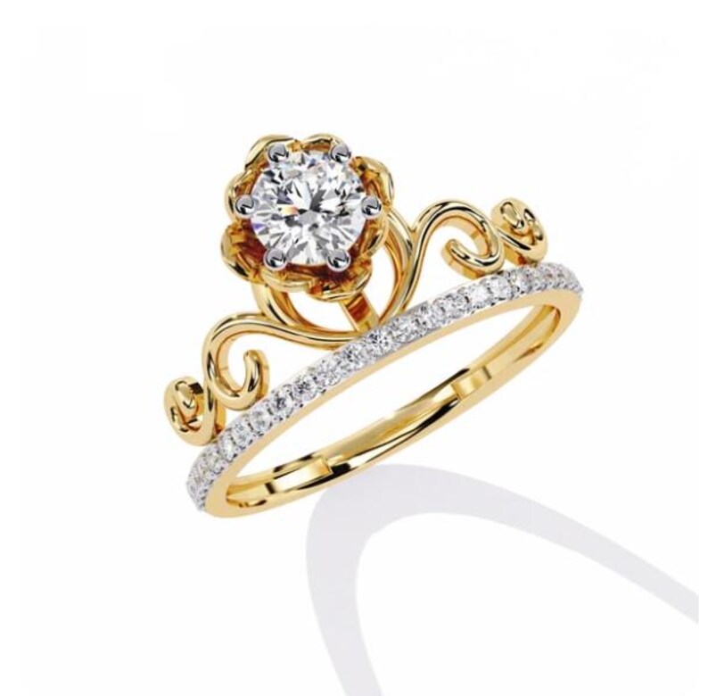 Crown Diamond Ring — view 4
