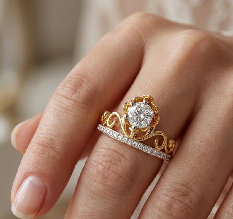 Crown Diamond Ring — view 5