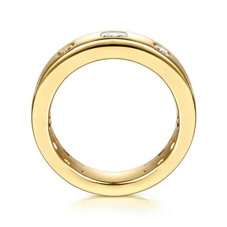 Textured Diamond Band — view 4
