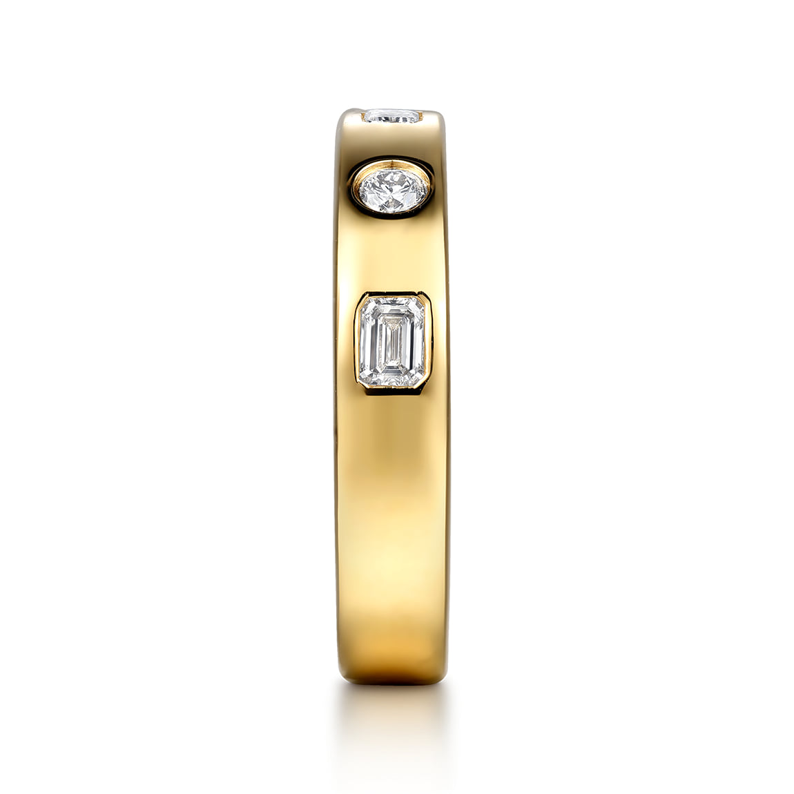 Textured Diamond Band — view 3