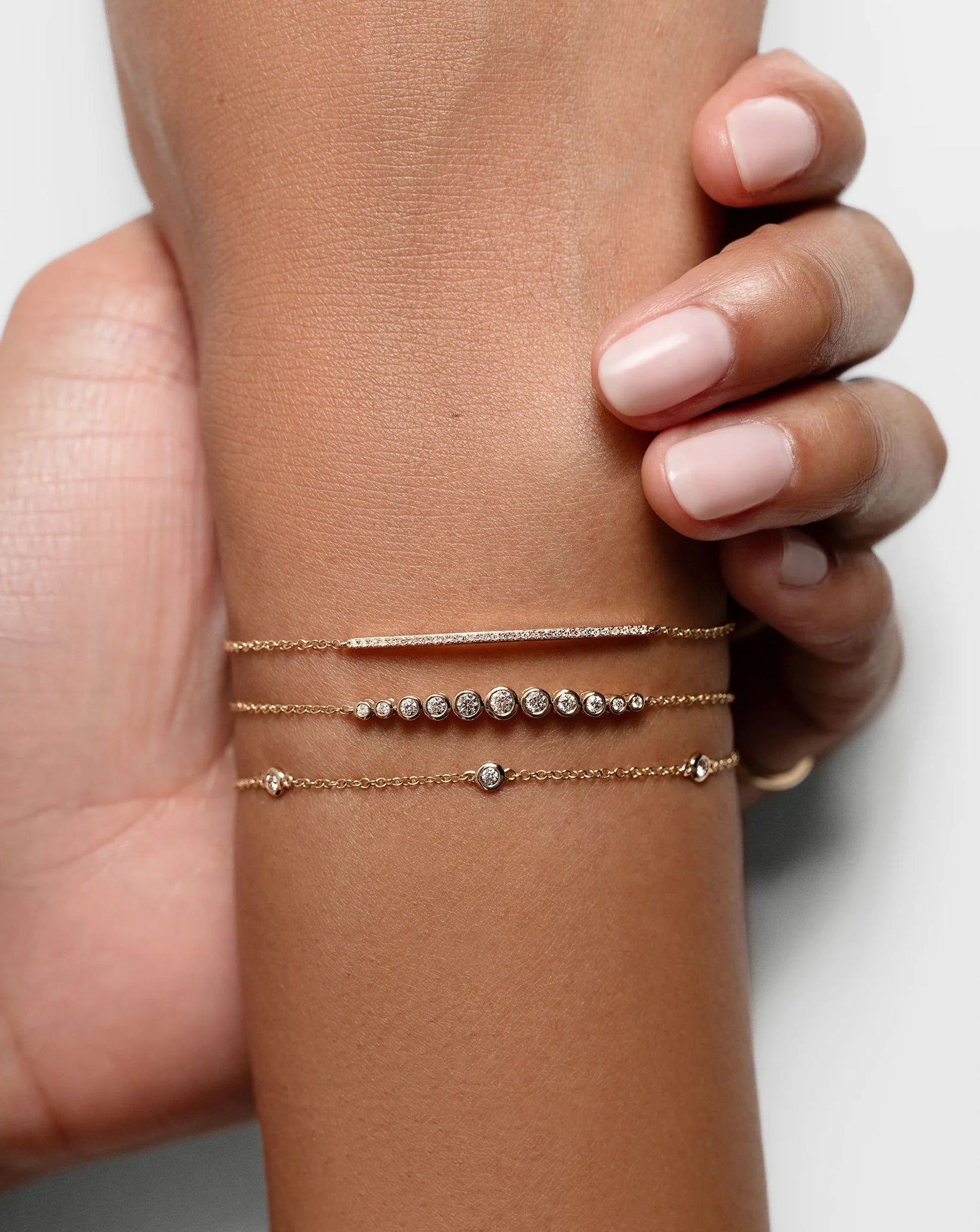 Fine Diamond Line Bracelet — view 6