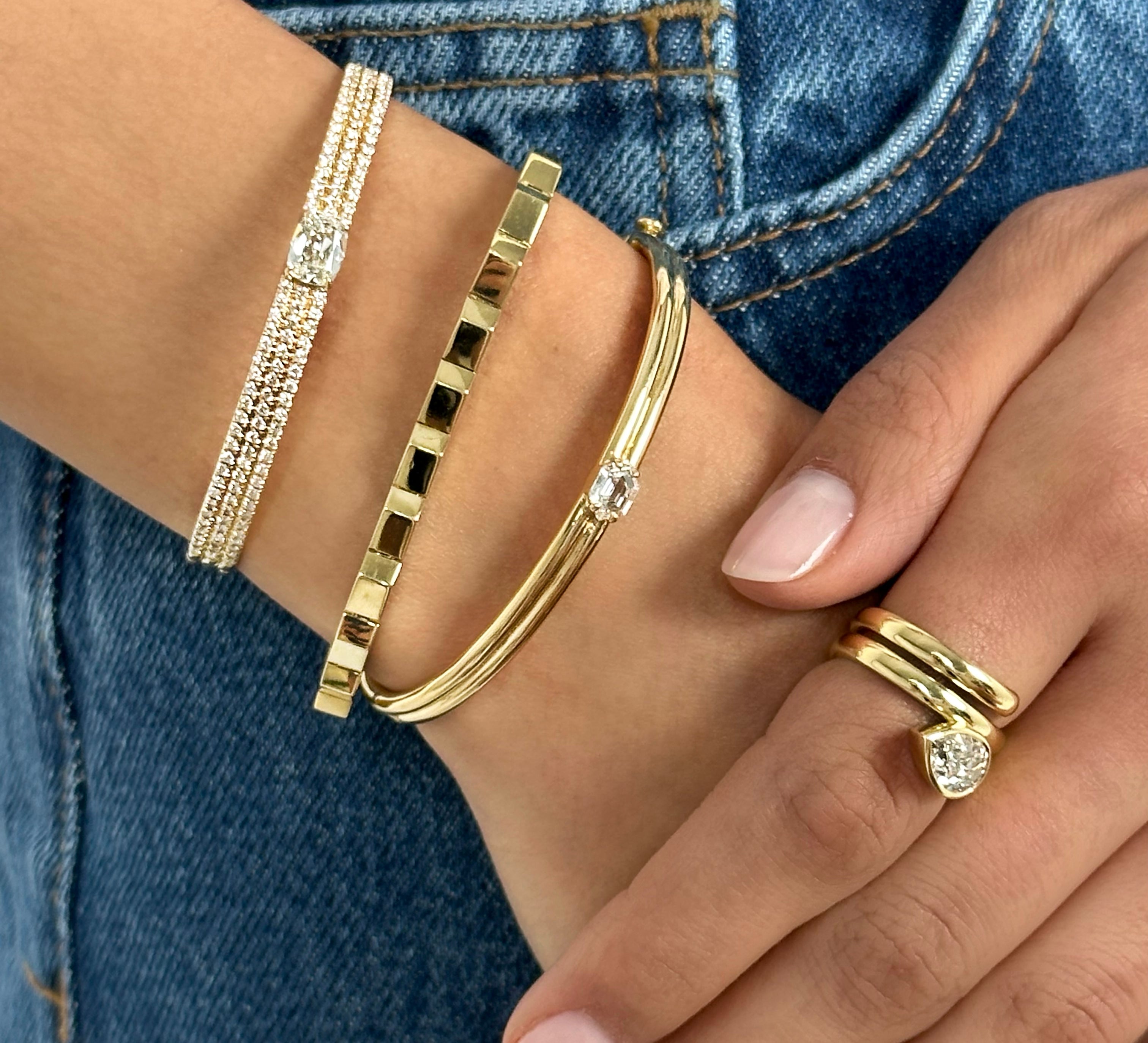 Minimal Diamond Cuff — view 3