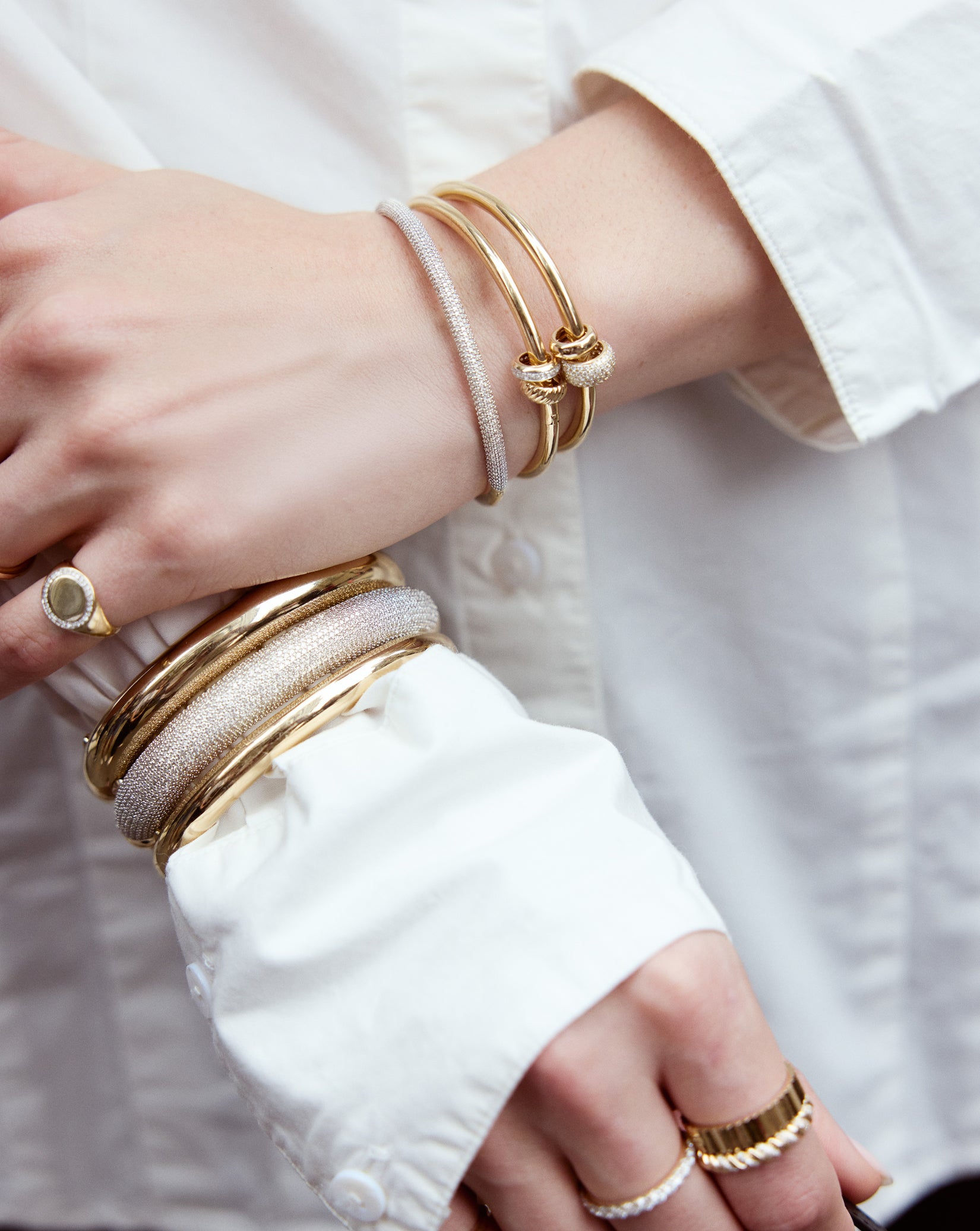 Bold Diamond Cuff — view 5