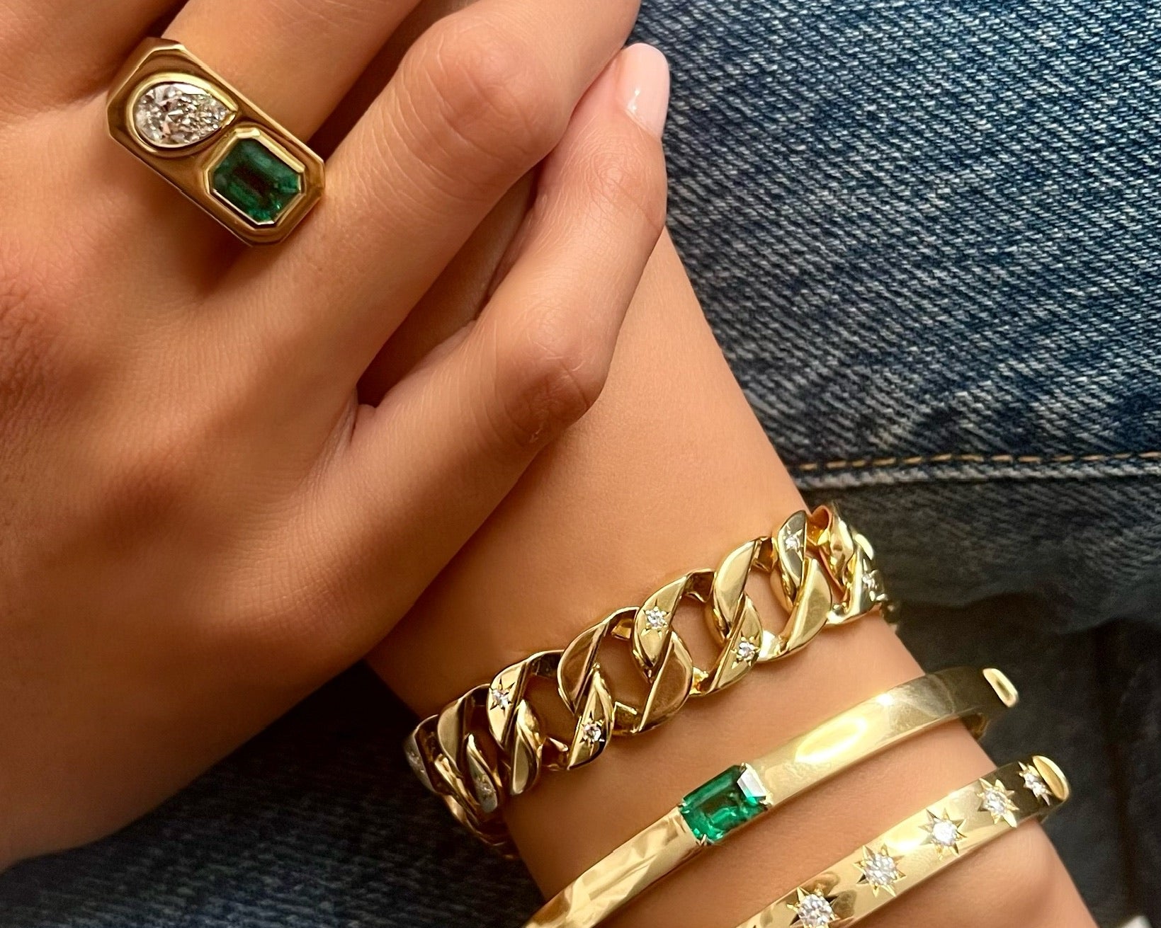 Classic Diamond Cuff — view 3