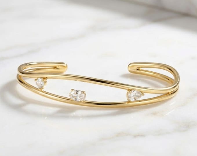 Diamond Cuff Bracelet — view 2