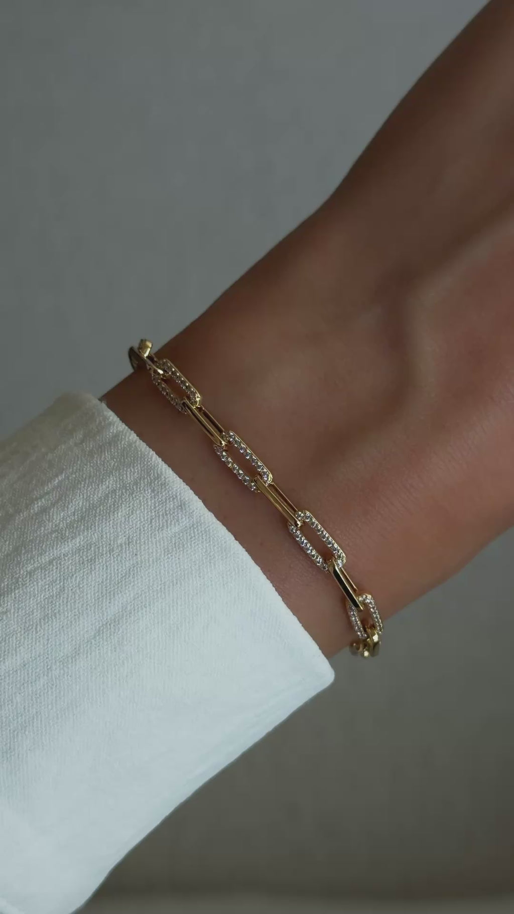 Fine Diamond Chain Bracelet — view 4