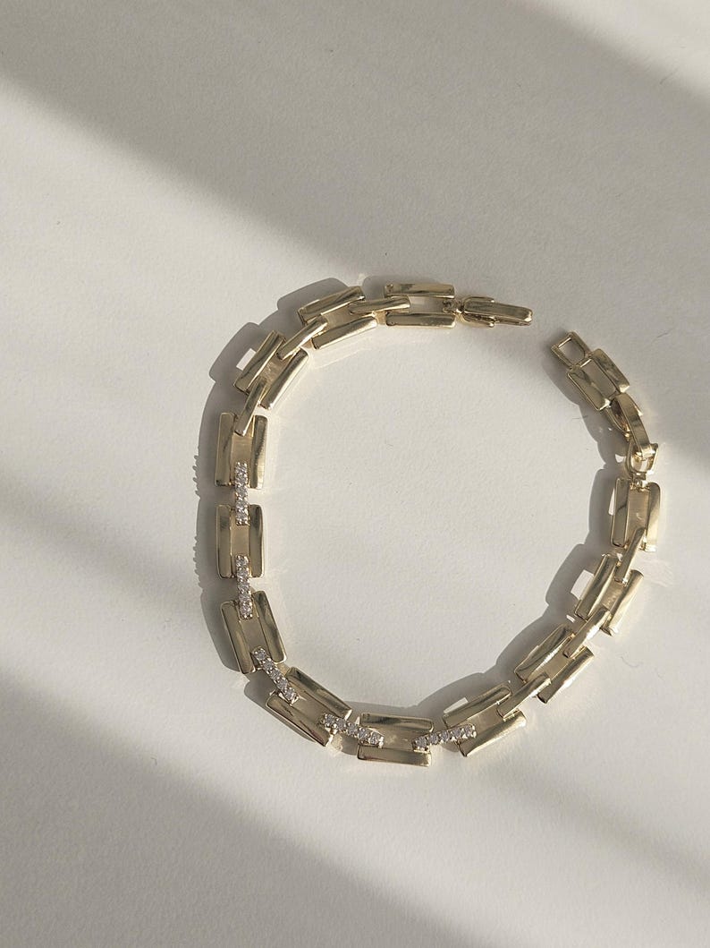 Angular Diamond Bracelet — view 3
