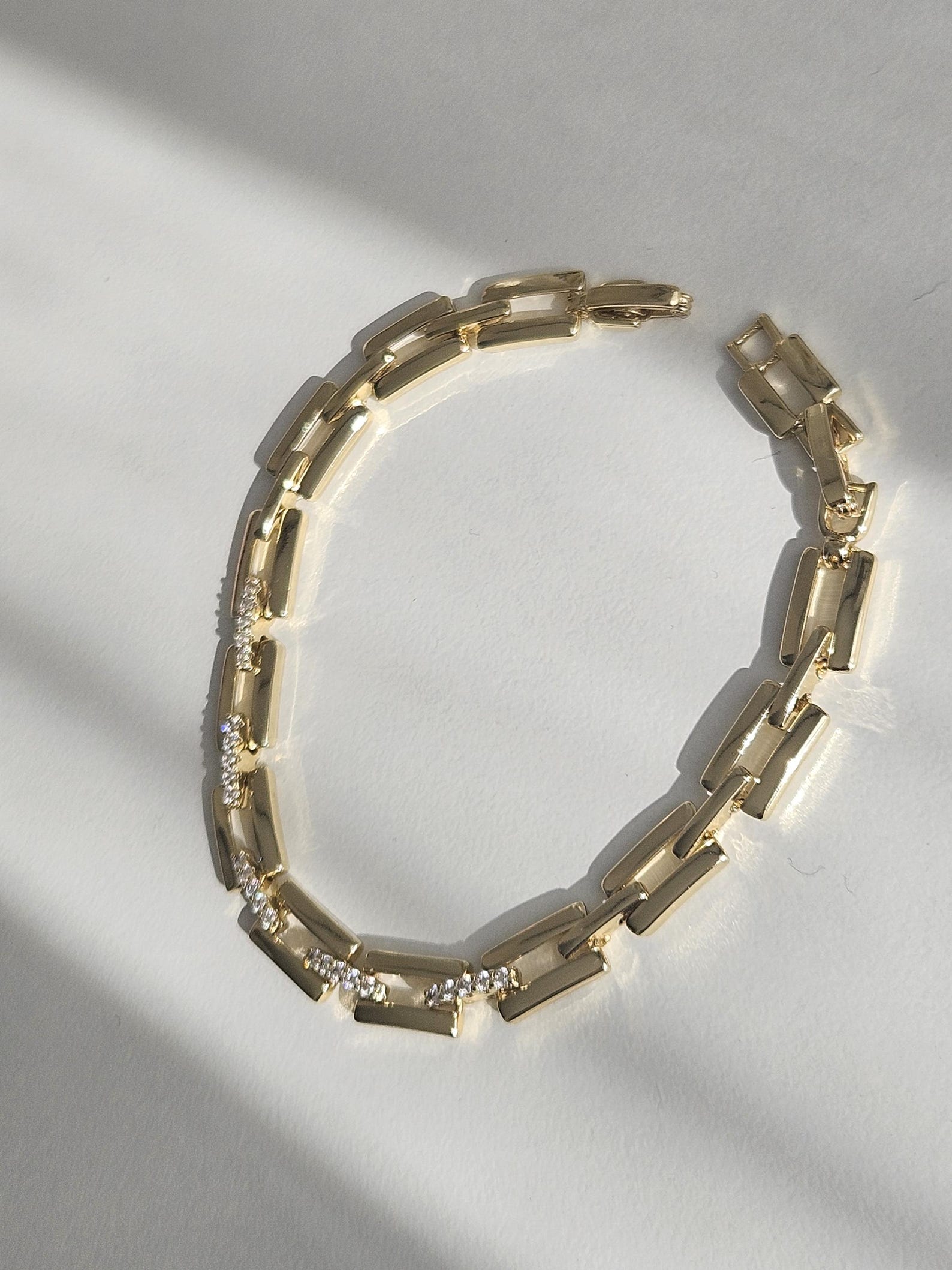 Angular Diamond Bracelet — view 4