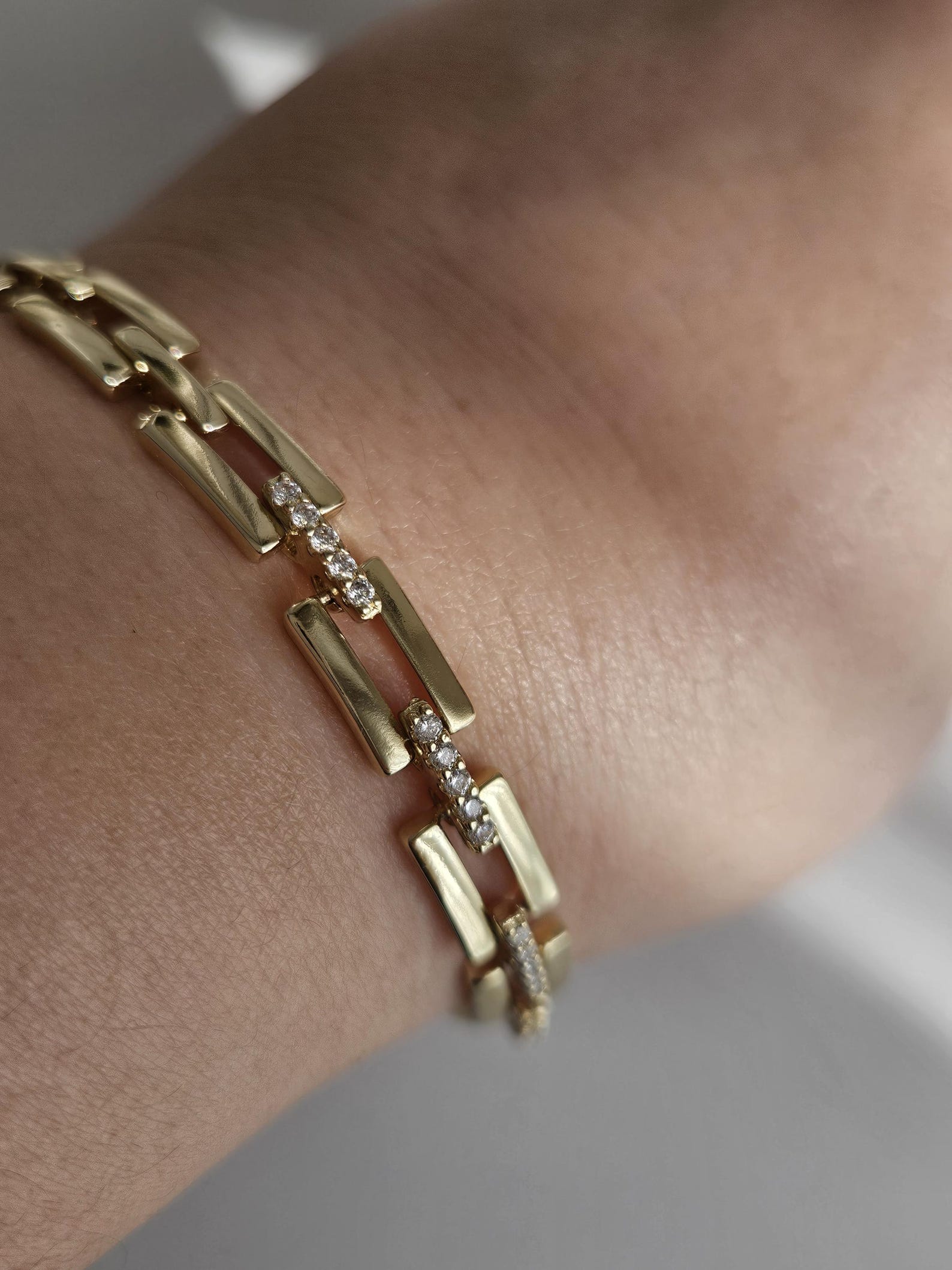 Angular Diamond Bracelet