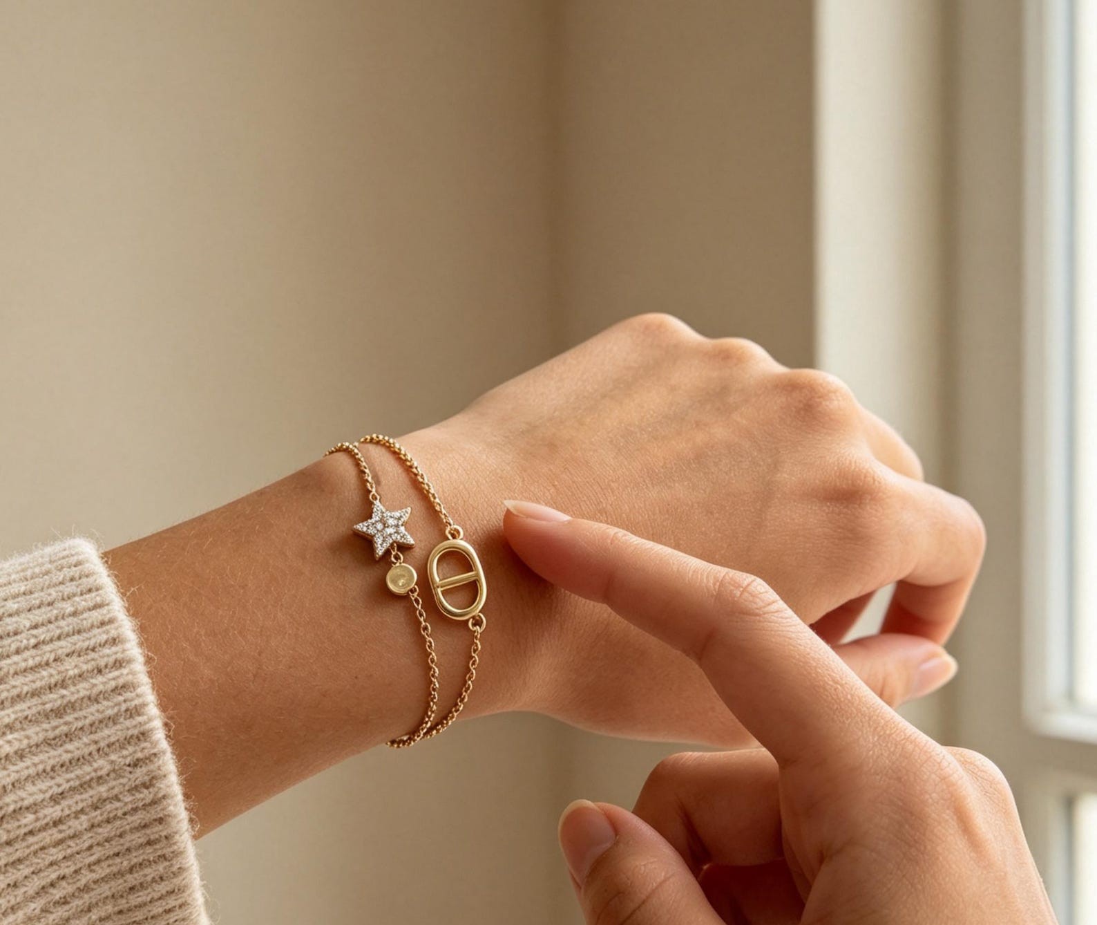 Geometric Diamond Bracelet — view 2