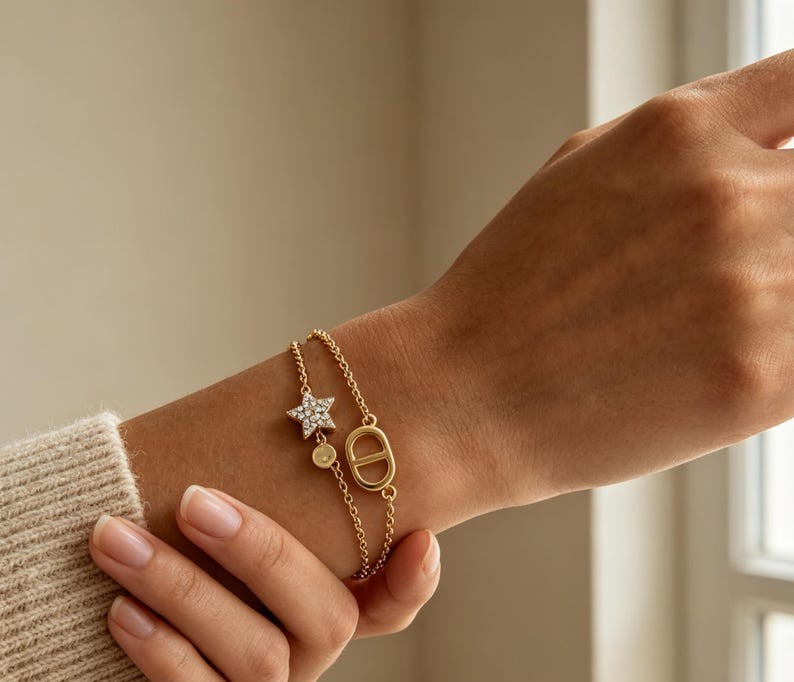 Geometric Diamond Bracelet — view 3