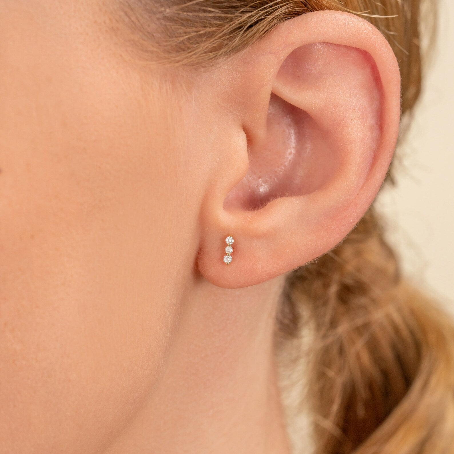 Simple Diamond Stud — view 2
