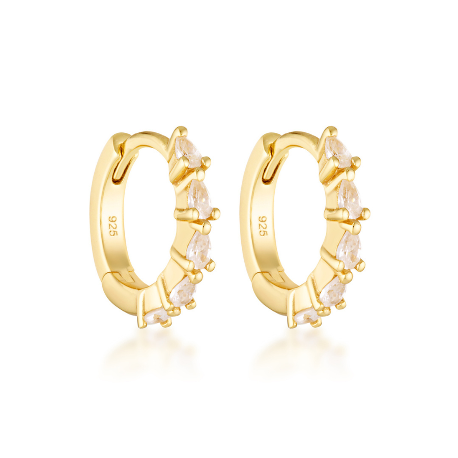 Medium Diamond Hoop