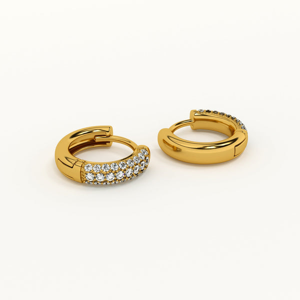 Pave Diamond Hoop — view 2