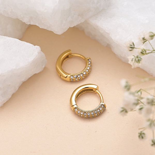 Pave Diamond Hoop