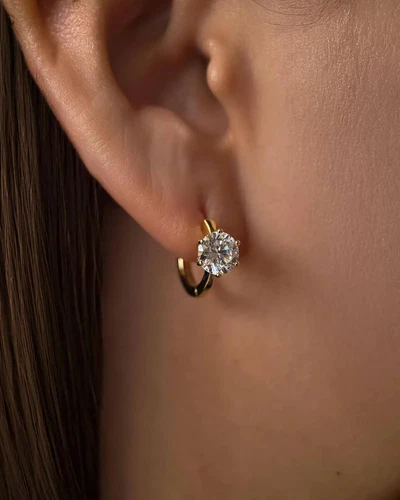 Bold Diamond Hoop — view 2