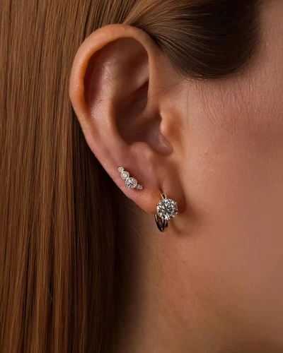 Bold Diamond Hoop — view 5