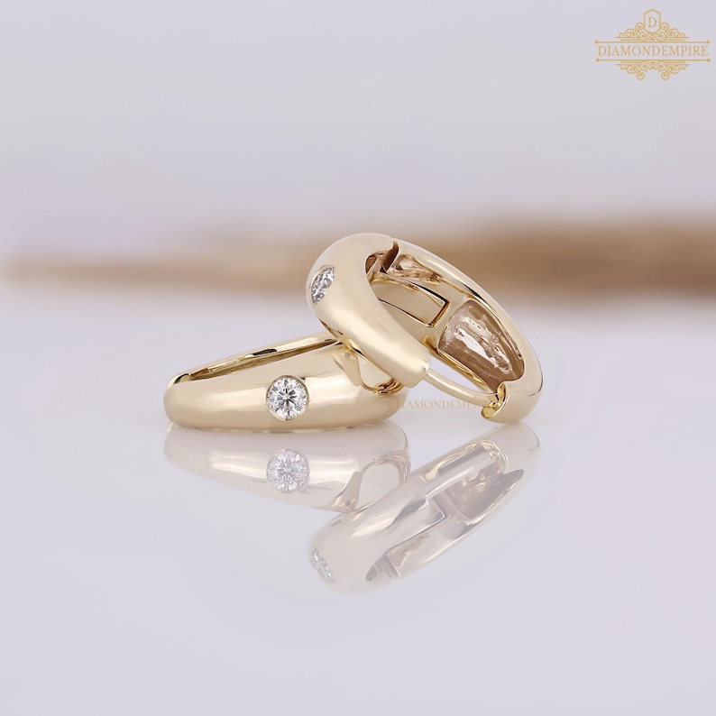 Slim Diamond Hoop — view 3