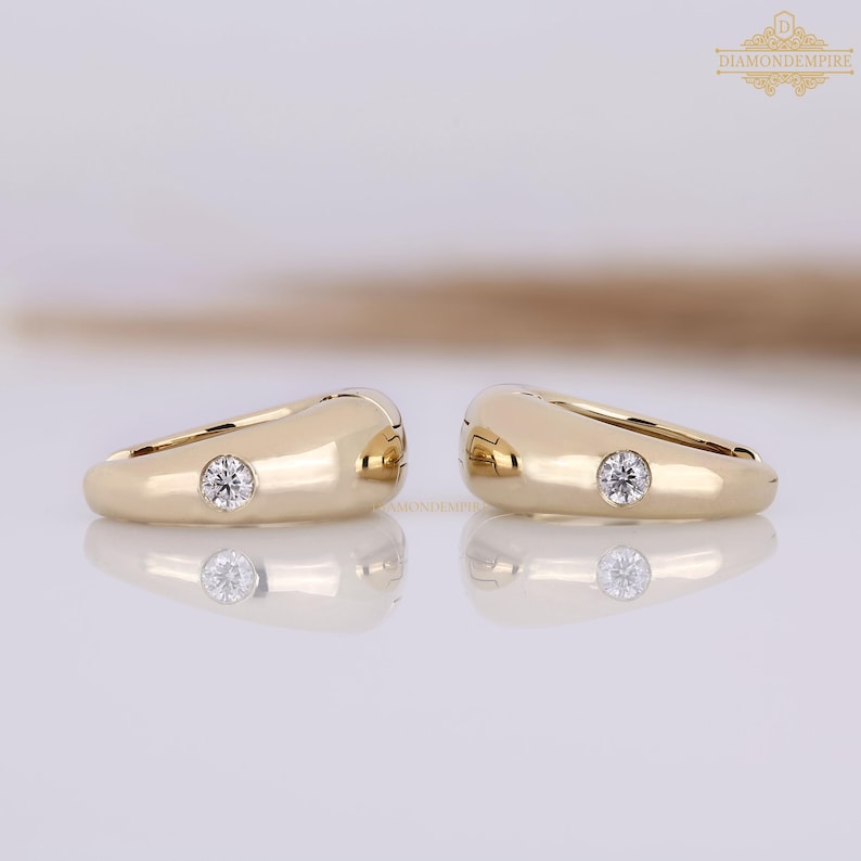 Slim Diamond Hoop — view 8