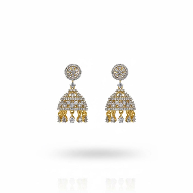 Luxury Diamond Jhumka — view 2
