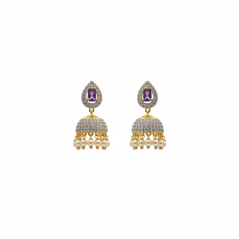 Classic Diamond Jhumka — view 2