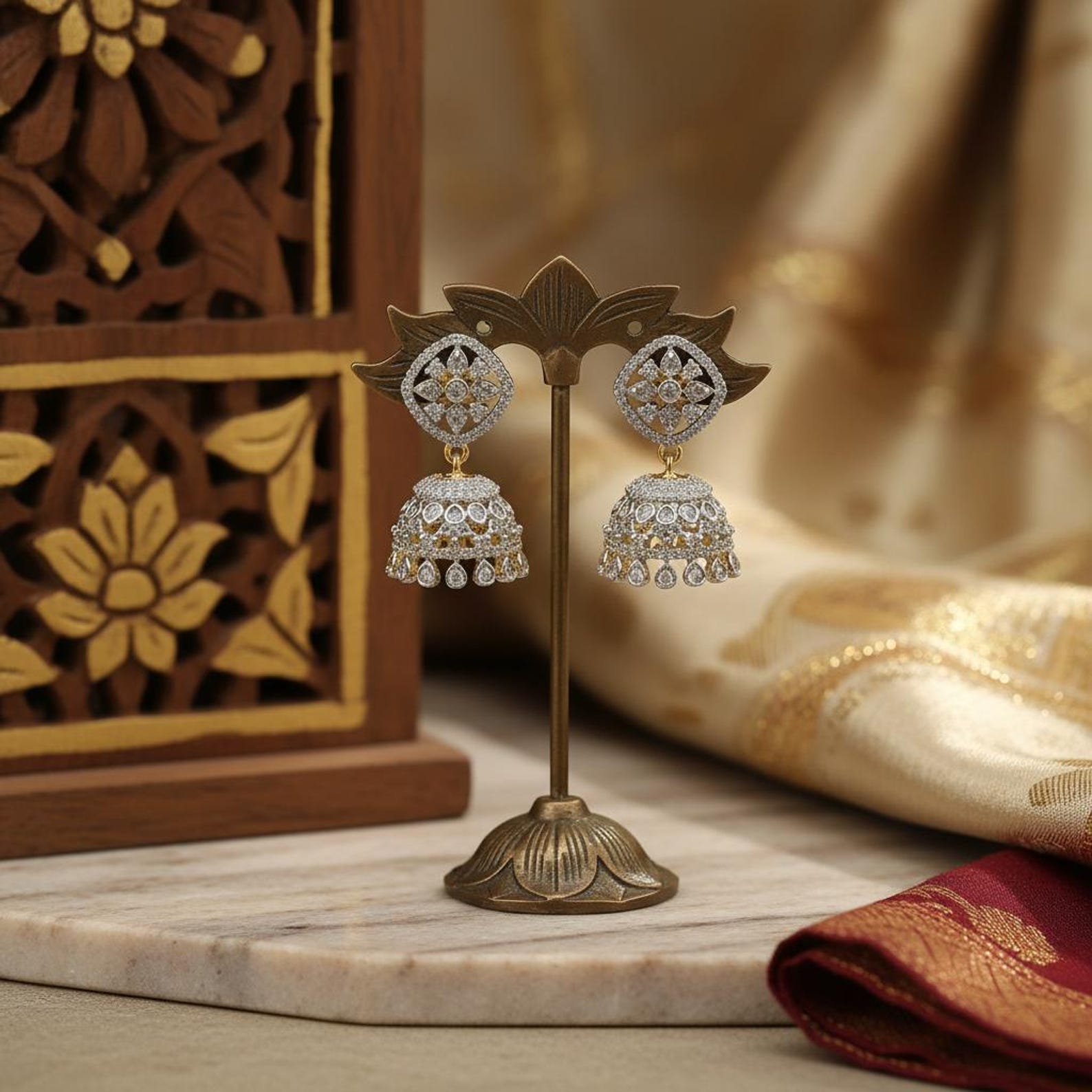 Bridal Diamond Jhumka