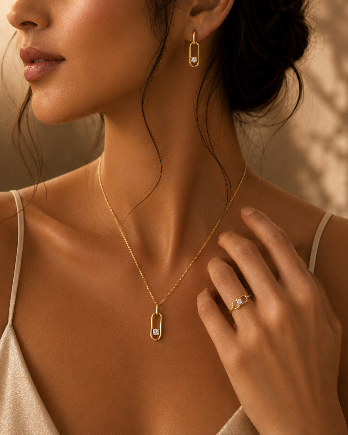 Elegant Halo Pendant — view 3