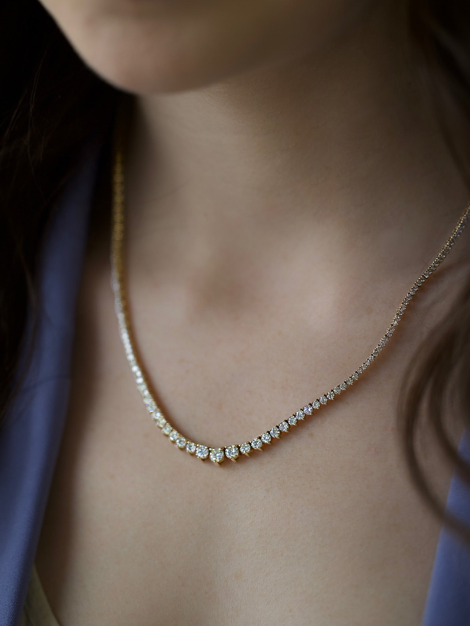 Classic Tennis Necklace — view 4
